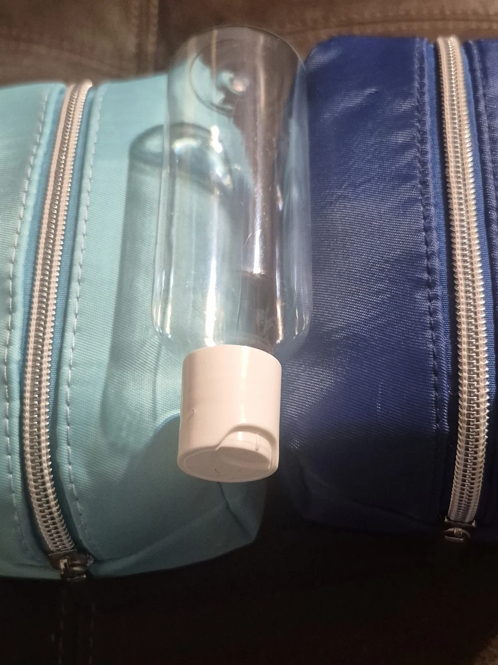 Nine West Clear & Blue Snake Print Cosmetic Bag Set